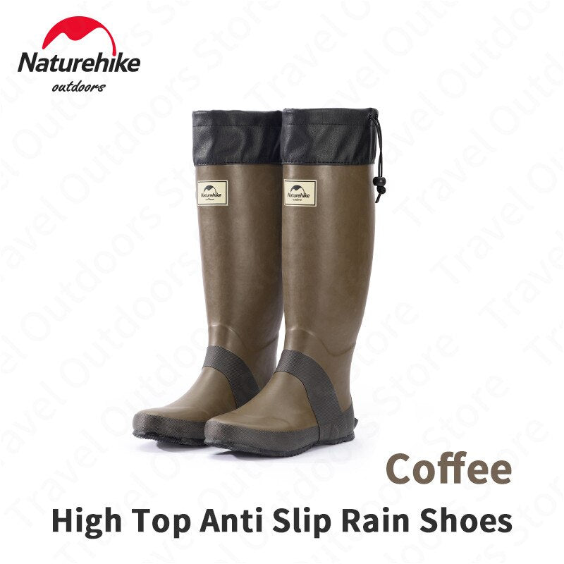 Naturehike Non-slip High Tube Outdoor Rain Boots Ultralight Rubber Rainboots Anti Slip Rainproof Water Shoes For Camping Hiking